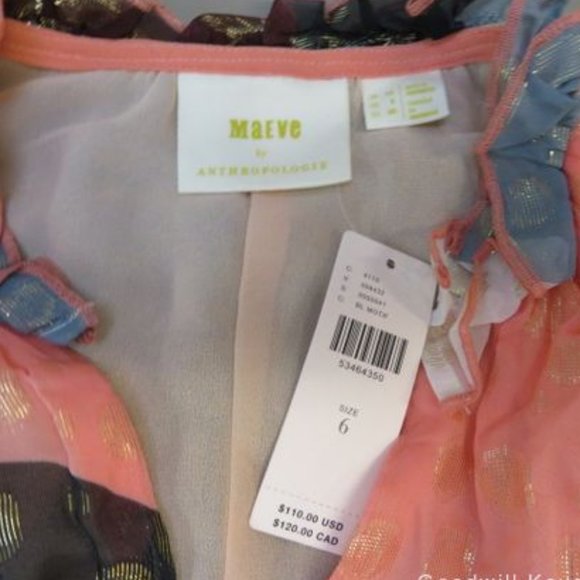 Maeve Fantasia Metallic Clip Dot Blouse - Picture 8 of 8